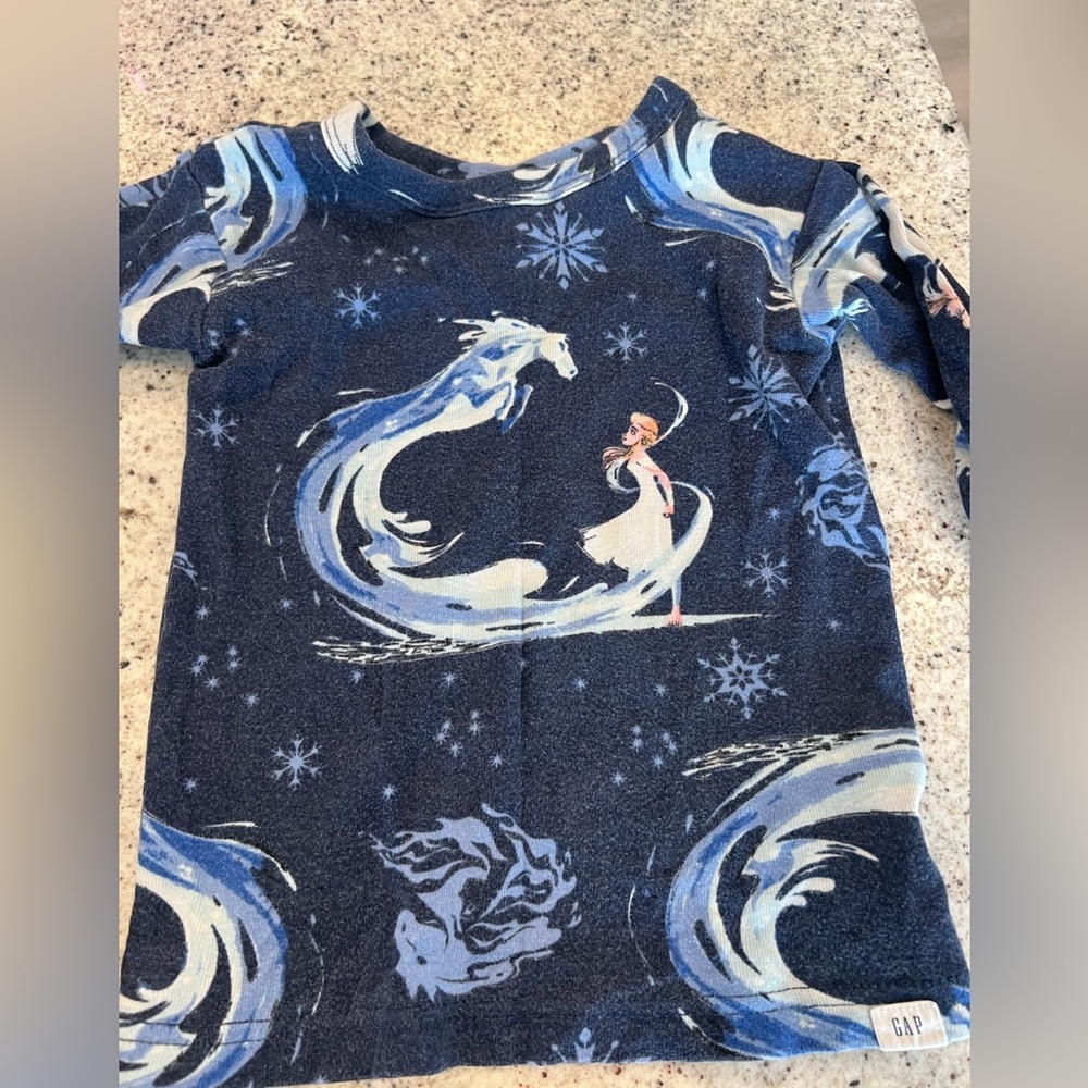 Gap Disney frozen Elsa pajama set toddler girl size 2 - Picture 2 of 6